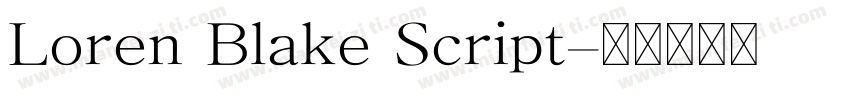 Loren Blake Script字体转换
